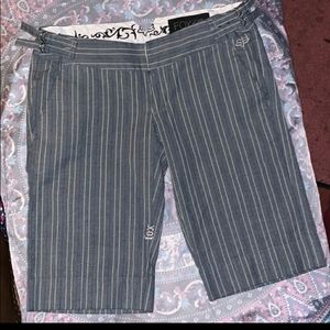 FOX Pinstripe Long Shorts Like New! Size 0